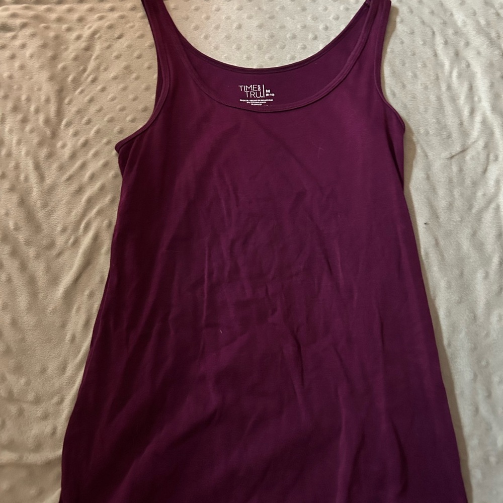 Time and Tru Women's Burgundy Tank Top